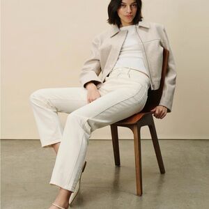 NWT DL1961 Patti Straight Leg Ecru Paneled